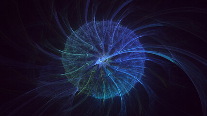 3D rendering abstract round light background