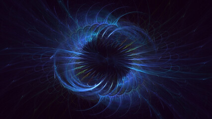 3D rendering abstract round light background