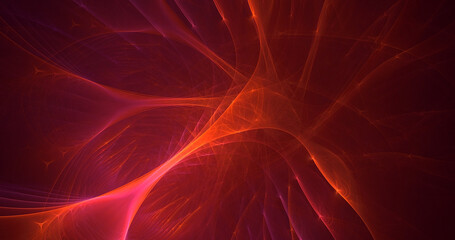 3D rendering abstract multicolor fractal light background