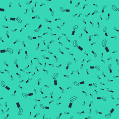 Black Lip augmentation icon isolated seamless pattern on green background. Hyaluronic acid lips injection. Contour plastic. Vector