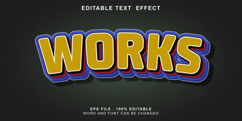 text effect editable works