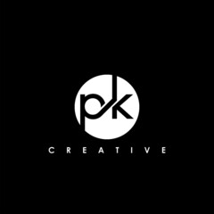 PK Letter Initial Logo Design Template Vector Illustration - obrazy, fototapety, plakaty
