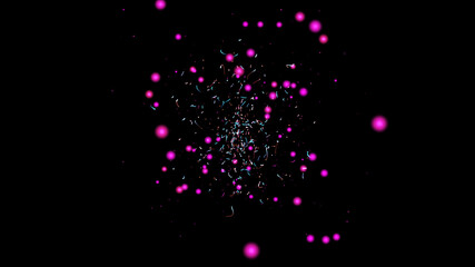 chaotic pink particles. abstract minimalist design