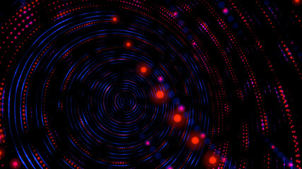 abstract glowing background. neon circles