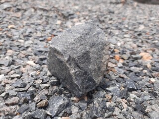 Granite stone with a blackish gray color