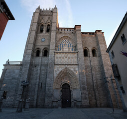 Ávila Cathedral or Cathedral of the Saviour, a Catholic church in Ávila in the south of Old...