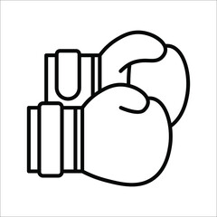Boxing glove icon illustration isolated vector sign symbol on white background