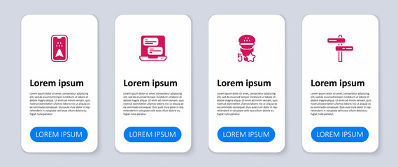 Set Road traffic sign, Taxi service rating, mobile app and Infographic of city map. Business infographic template. Vector