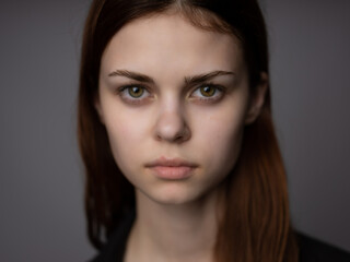 Obraz premium pretty woman posing red hair fashion lifestyle