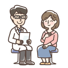Fototapeta premium 医師に話を聞く女性