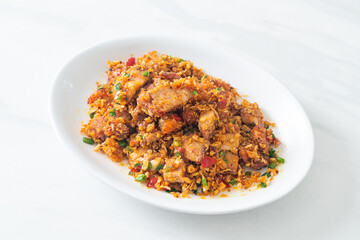 roasted crispy belly pork with salt and chili