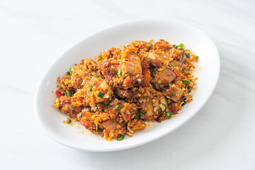 roasted crispy belly pork with salt and chili