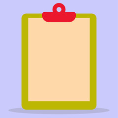 A folder with a clean white sheet of paper for the layout. Folder holder for documents with a sheet of paper.