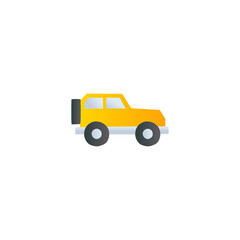 Fototapeta premium Beach car icon in gradient color, isolated on white background