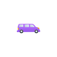 mini Camper car icon, camper van symbol in gradient color, isolated on white background