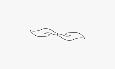 line icon hand care isolated on white background.