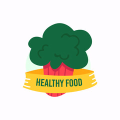 Healthy food logo organic natural
