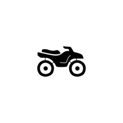 atv vehicle icon in solid black flat shape glyph icon, isolated on white background 