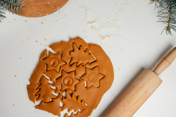 Step-by-step tutorial on baking Christmas gingerbread cookies. Step 11: Roll out dough in layer of about 0.5 cm