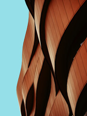 Architecture details Metal sheet Facade curve pattern Building exterior
