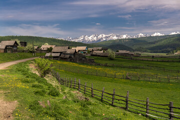 An old Buryat village in the Tunkinskaya valley