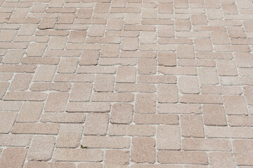 ブロックの石畳