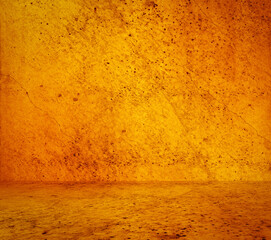 empty orange interior