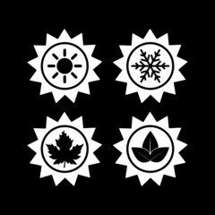 Seasons icon isolated on dark background