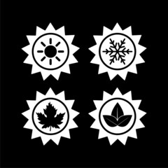 Seasons icon isolated on dark background
