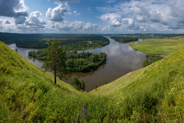 Beautiful view of the Belaya river