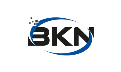 dots or points letter BKN technology logo designs concept vector Template Element