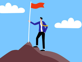 Benchmarking, status, occupation, work, climbing, peak, achievement, workplace, enterprise, staff, white-collar workers, success, successful people, meeting standards, meritorious service, cooperation