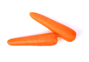 carrots isolated on white background.