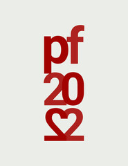 PF 2022. Pour féliciter 2022. New year 2022 greetings card.