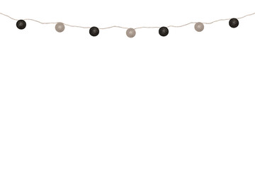 Singl electric garland on a white background. Design element. Isolated object