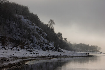Fototapeta premium fog on the river