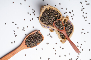 Fresh black gram or udad in bag