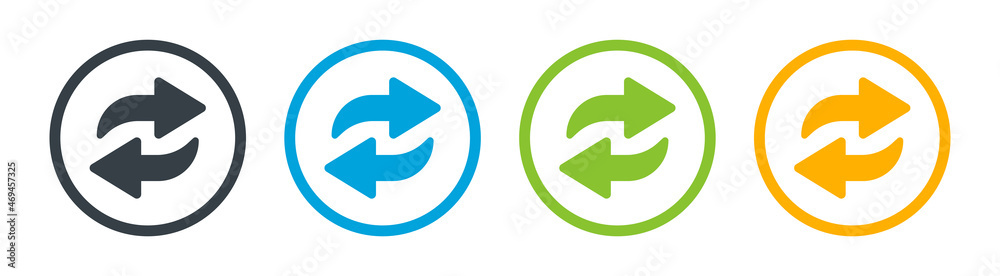 Poster Change arrow icon vector symbol