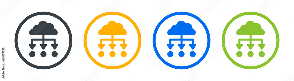 Poster cloud computing icon. vector illustration