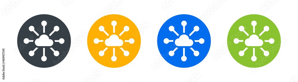 Poster cloud computing vector icon illustration.