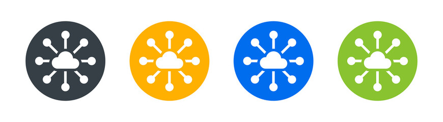 Cloud computing vector icon illustration.