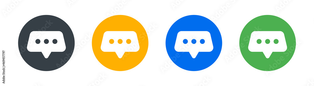 Aufkleber Text message icon button - Vector illustration set