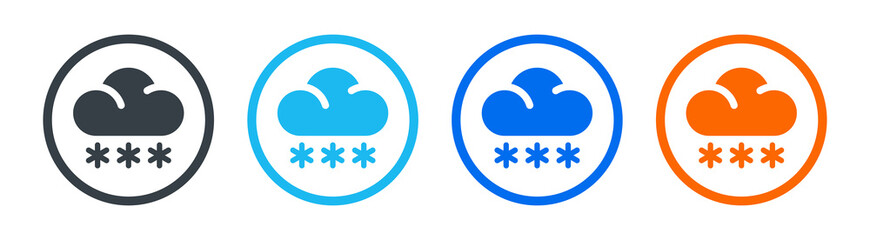 Winter season icon set. Snowfall icon vector illustration.