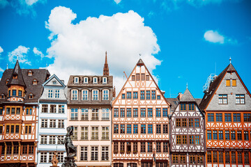 Antique building view in Frankfurt, Germany.