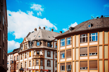 Antique building view in Frankfurt, Germany.