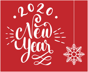 2022 Happy New Year Holiday Illustration Vector Abstract White With Red Background