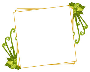 Square border with foliage