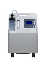 portable oxygen concentrator or oxygen generator isolated on white