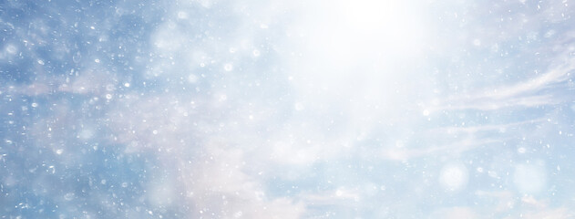 abstract snow background sky snowflakes gradient