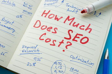 How much does SEO cost question on the page.